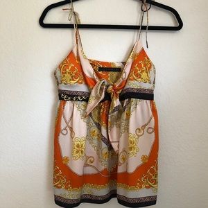 NWT Zara Scarf Print Tank Top Sz XS